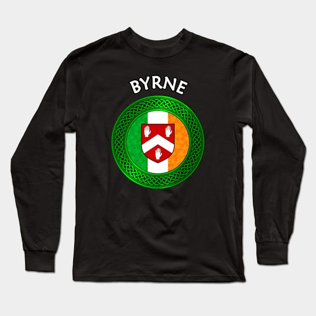 Irish Flag Clover Celtic Knot - Byrne Long Sleeve T-Shirt by Taylor'd Designs